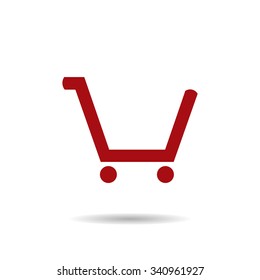 put in shopping cart. icon. vector design