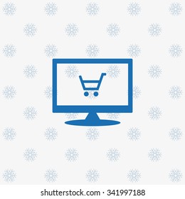 put in shopping cart. icon. vector design