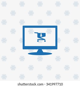 put in shopping cart. icon. vector design