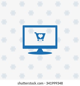 put in shopping cart. icon. vector design