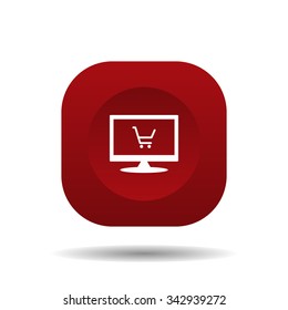 put in shopping cart. icon. vector design