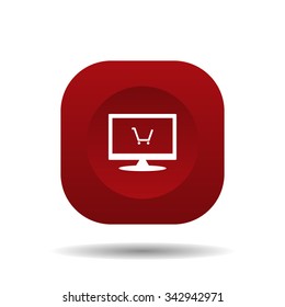 put in shopping cart. icon. vector design