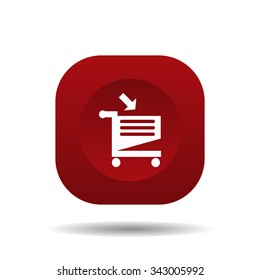 put in shopping cart. icon. vector design