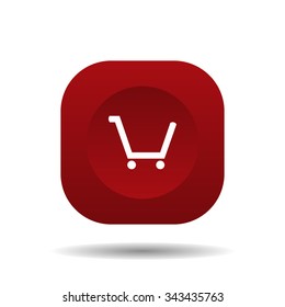 put in shopping cart. icon. vector design