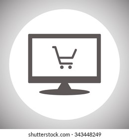 put in shopping cart. icon. vector design