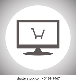 put in shopping cart. icon. vector design