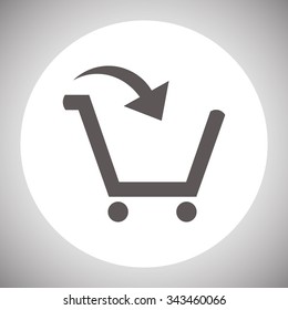 put in shopping cart. icon. vector design