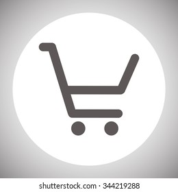 put in shopping cart. icon. vector design