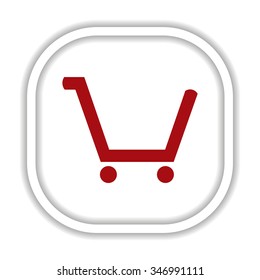 put in shopping cart. icon. vector design