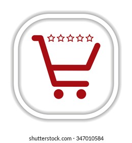 put in shopping cart. icon. vector design