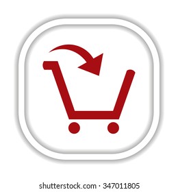 put in shopping cart. icon. vector design