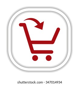 put in shopping cart. icon. vector design