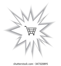 put in shopping cart. icon. vector design