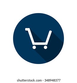 put in shopping cart icon, vector illustration. Flat design style