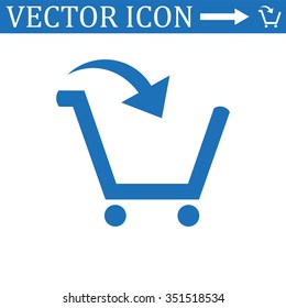 put in shopping cart icon, vector illustration. Flat design style