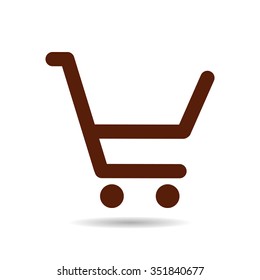 put in shopping cart icon, vector illustration. Flat design style