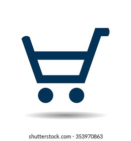 put in shopping cart icon, vector illustration. Flat design style