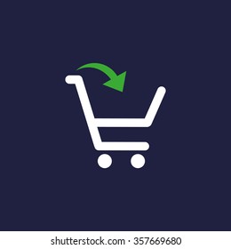 put in shopping cart. icon. vector design