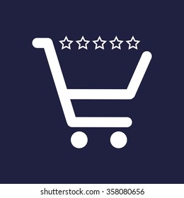 put in shopping cart icon, vector illustration. Modern design. Flat design style