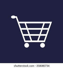 put in shopping cart icon, vector illustration. Flat design style