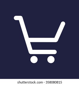 put in shopping cart icon, vector illustration. Flat design style
