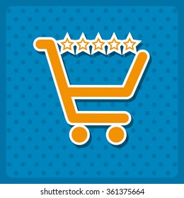 put in shopping cart icon, vector illustration. Modern design. Flat design style