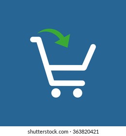 put in shopping cart. icon. vector design