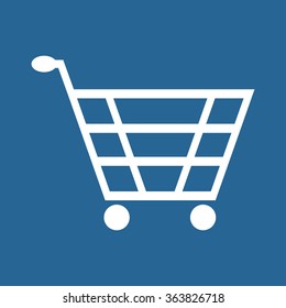 put in shopping cart icon, vector illustration. Flat design style