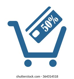 put in shopping cart icon, vector illustration. Flat design style