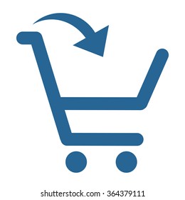 put in shopping cart icon, vector illustration. Flat design style