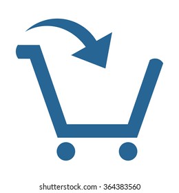 put in shopping cart icon, vector illustration. Flat design style