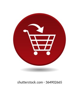 put in shopping cart icon, vector illustration. Flat design style