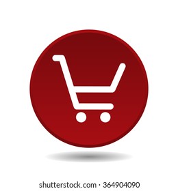 put in shopping cart icon, vector illustration. Flat design style