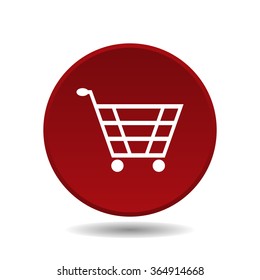 put in shopping cart icon, vector illustration. Flat design style