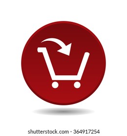 put in shopping cart icon, vector illustration. Flat design style
