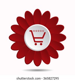 put in shopping cart icon, vector illustration. Modern design. Flat design style