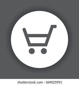 put in shopping cart icon, vector illustration. Flat design style