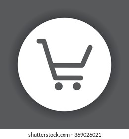 put in shopping cart icon, vector illustration. Flat design style