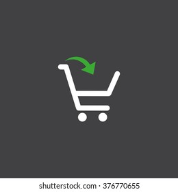 put in shopping cart. icon. vector design