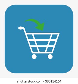 put in shopping cart. icon. vector design