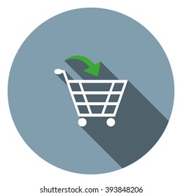 put in shopping cart. icon. vector design