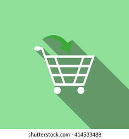 put in shopping cart. icon. vector design