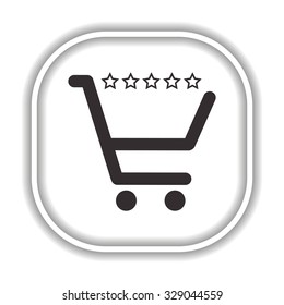 put in shopping cart. Modern design flat style icon
