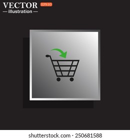 put in shopping cart , vector illustration, EPS 10