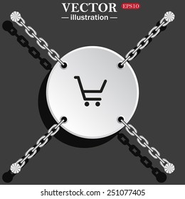 put in shopping cart , vector illustration, EPS 10
