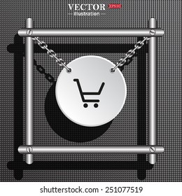 put in shopping cart , vector illustration, EPS 10