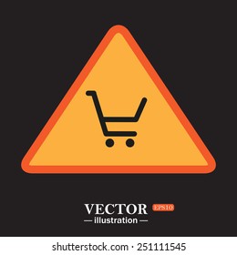 put in shopping cart , vector illustration, EPS 10