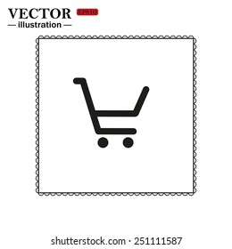 put in shopping cart , vector illustration, EPS 10