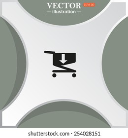 put in shopping cart , vector illustration, EPS 10