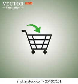 put in shopping cart , vector illustration, EPS 10